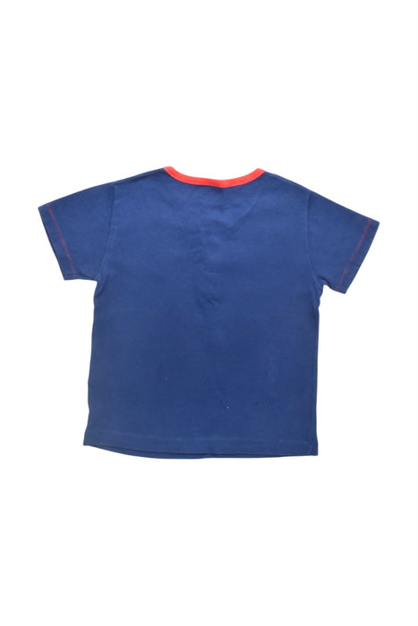 A Blue Short Sleeve T Shirts from Petit Bateau in size 4T for boy. (Back View)