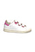 A White Sneakers from Adidas in size 5T for girl. (Front View)