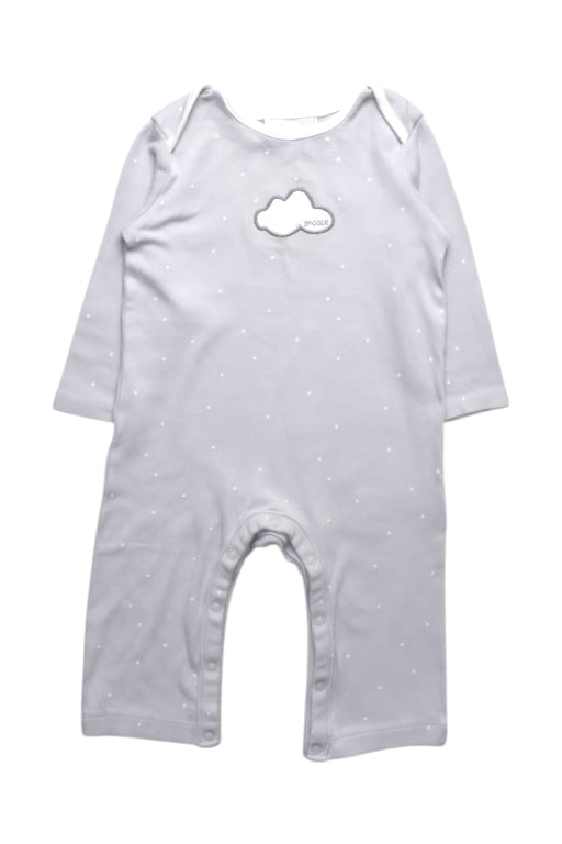 A Grey Long Sleeve Rompers from The Little White Company in size 6-12M for girl. (Front View)