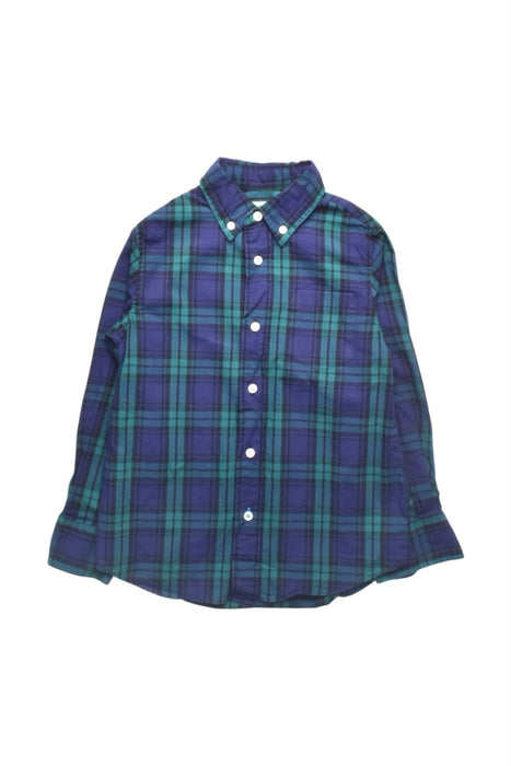 A Blue Long Sleeve Shirts from Crewcuts in size 4T for boy. (Front View)