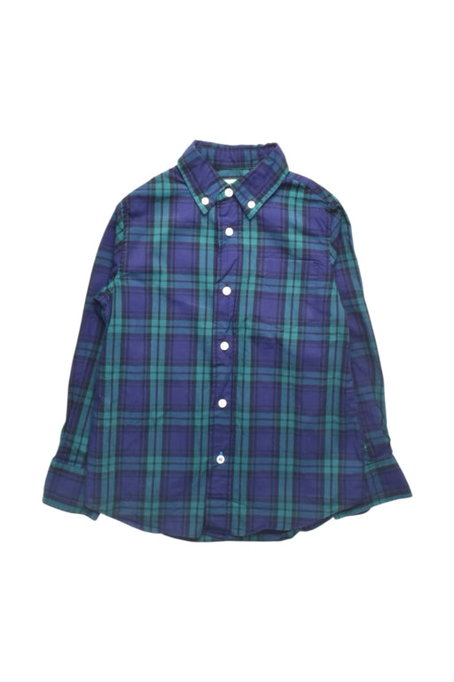 A Blue Long Sleeve Shirts from Crewcuts in size 4T for boy. (Front View)
