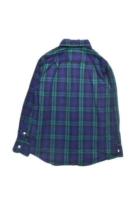 A Blue Long Sleeve Shirts from Crewcuts in size 4T for boy. (Back View)