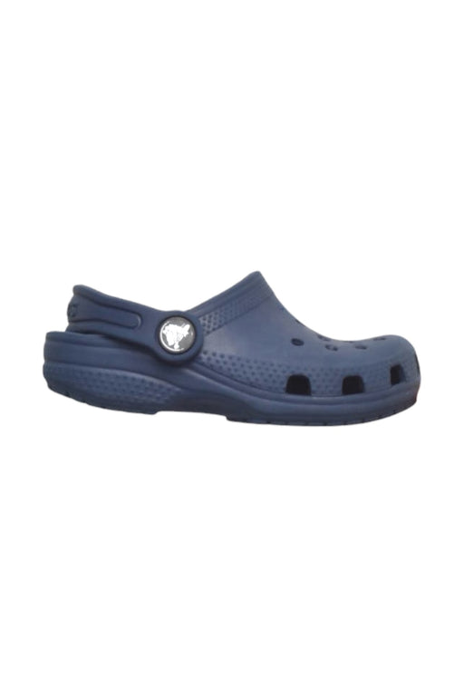 A Blue Slip Ons from Crocs in size 18-24M for boy. (Front View)