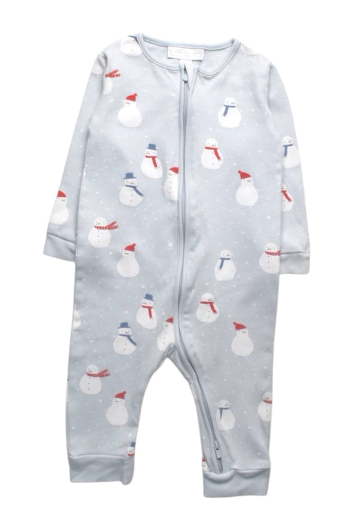 A Blue Long Sleeve Rompers from The Little White Company in size 6-12M for boy. (Front View)