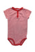 A Red Short Sleeve Bodysuits from Petit Bateau in size 6-12M for girl. (Front View)