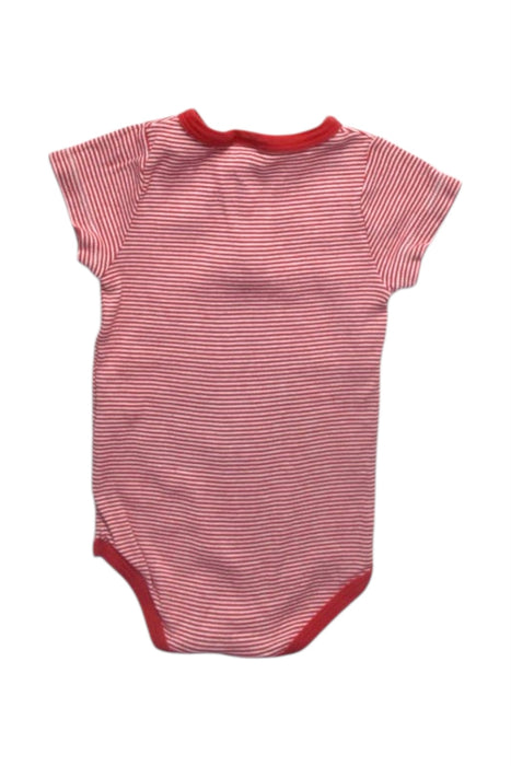 A Red Short Sleeve Bodysuits from Petit Bateau in size 6-12M for girl. (Back View)