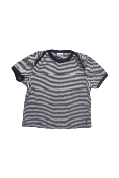 A Navy Short Sleeve T Shirts from Petit Bateau in size 6-12M for boy. (Front View)