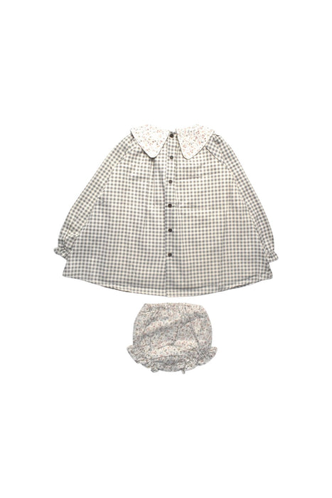 A Multicolour Dress Sets from Paloma de la O in size 4T for girl. (Back View)