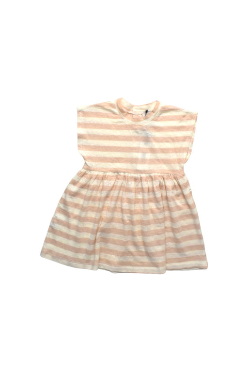 A Beige Short Sleeve Dresses from 1 + in the family in size 4T for girl. (Front View)