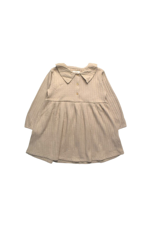 A Beige Long Sleeve Dresses from Play Up in size 3T for girl. (Front View)