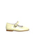A Ivory Dress Shoes from Childrens Classics in size 3T for girl. (Front View)