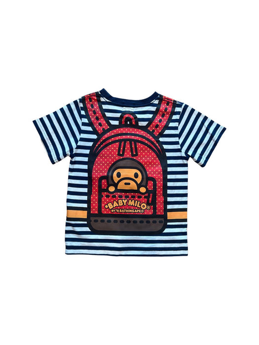 A Blue Short Sleeve T Shirts from BAPE KIDS in size 7Y for boy. (Back View)
