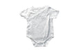 A Grey Short Sleeve Bodysuits from Mori in size 0-3M for boy. (Front View)