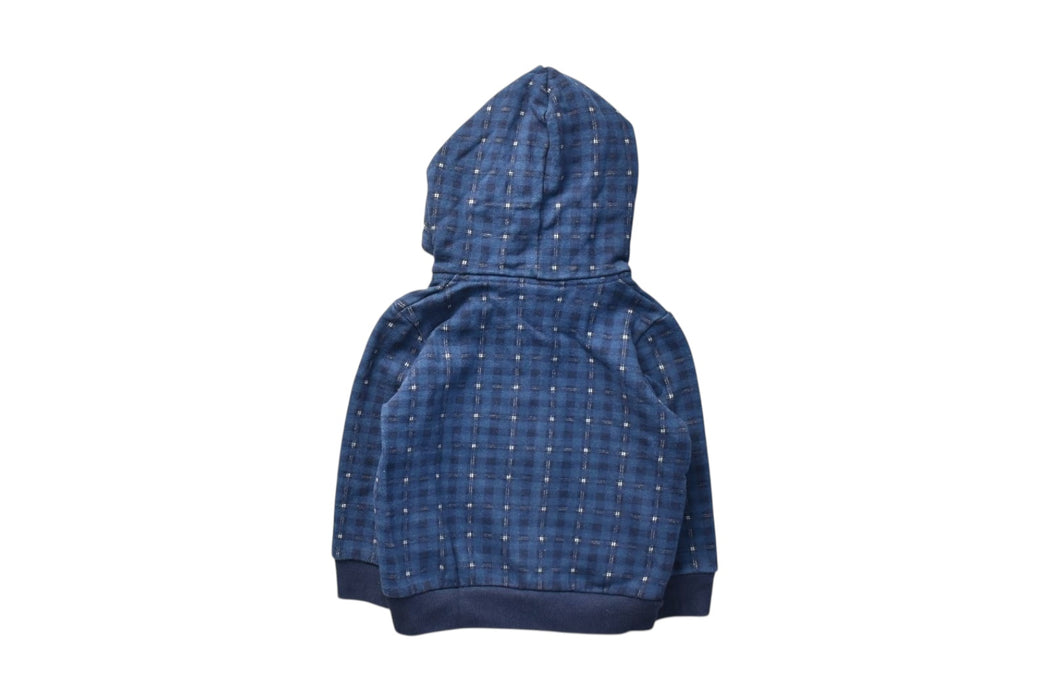 A Blue Hooded Sweatshirts from Petit Bateau in size 6-12M for boy. (Back View)