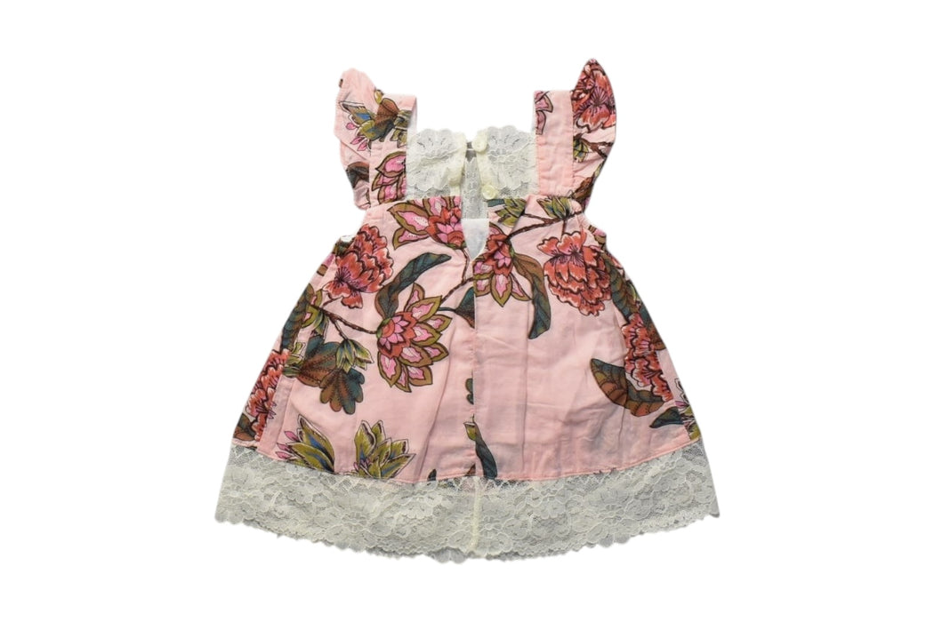 A Pink Sleeveless Dresses from Lil' Lemons in size 0-3M for girl. (Back View)