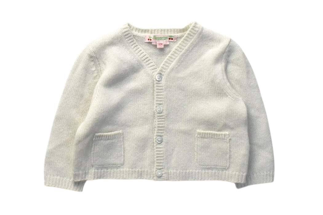 A White Cardigans from Bonpoint in size 6-12M for girl. (Front View)