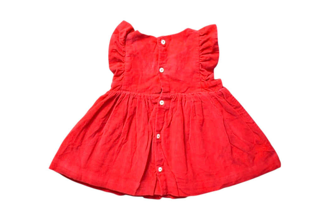 A Red Sleeveless Dresses from Jacadi in size 3-6M for girl. (Back View)