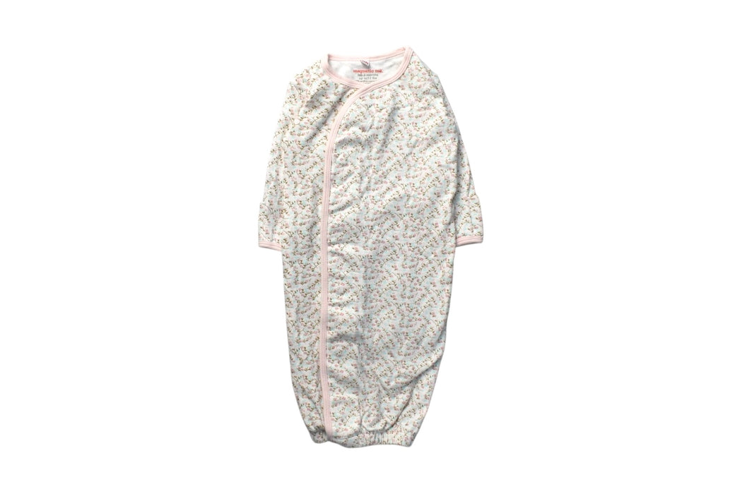 A White Nightgowns from Magnetic Me in size 0-3M for girl. (Front View)