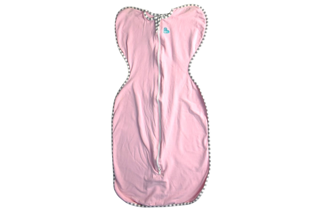 A Pink Swaddles from Love To Dream in size 3-6M for girl. (Front View)