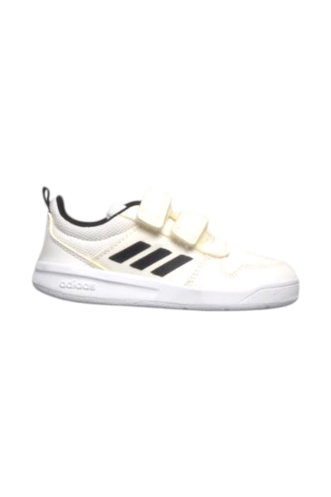 A White Sneakers from Adidas in size 3T for boy. (Front View)