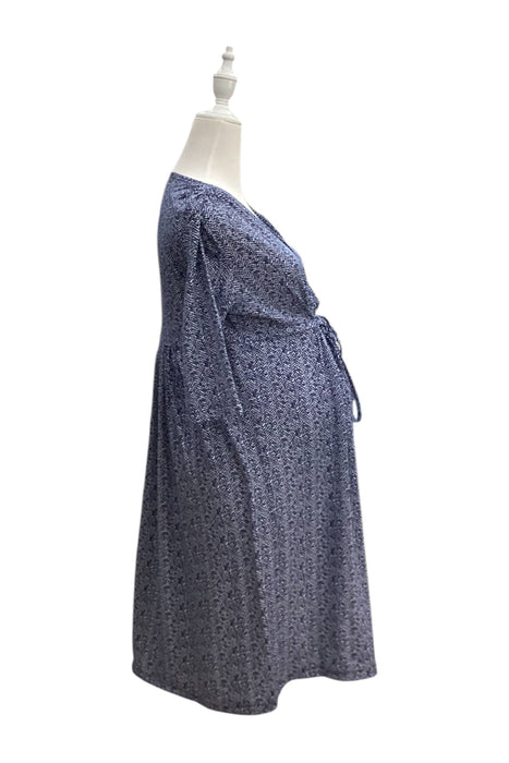 A Blue Long Sleeve Dresses from Mayarya in size Maternity-S for maternity. (Back View)