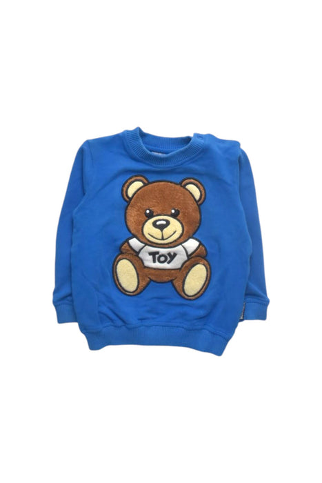 A Blue Crewneck Sweatshirts from Moschino in size 6-12M for boy. (Front View)
