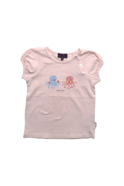 A Pink Short Sleeve T Shirts from Paul Smith in size 12-18M for girl. (Front View)