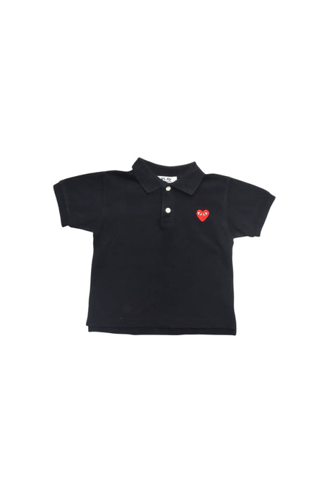 A Black Short Sleeve Polos from Commes des Garçons in size 4T for girl. (Front View)
