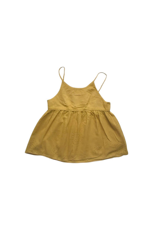 A Yellow Sleeveless Tops from Bonpoint in size 4T for girl. (Front View)