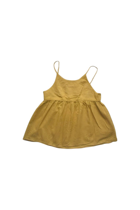 A Yellow Sleeveless Tops from Bonpoint in size 4T for girl. (Front View)