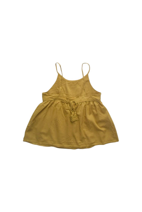 A Yellow Sleeveless Tops from Bonpoint in size 4T for girl. (Back View)