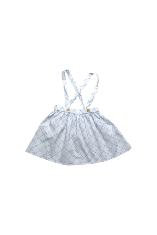 A Blue Overall Skirts from Sea Apple in size 6T for girl. (Front View)