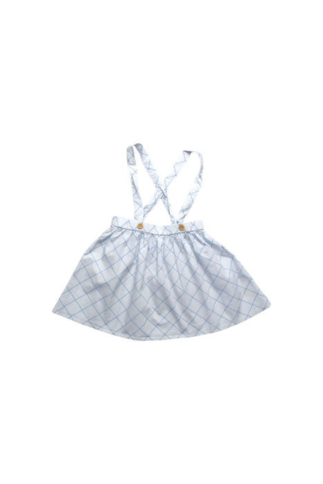 A Blue Overall Skirts from Sea Apple in size 6T for girl. (Front View)