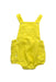 A Yellow Overall Shorts from Jacadi in size 3-6M for girl. (Front View)