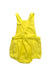 A Yellow Overall Shorts from Jacadi in size 3-6M for girl. (Back View)