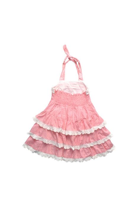 A Pink Sleeveless Dresses from Nicholas & Bears in size 2T for girl. (Back View)