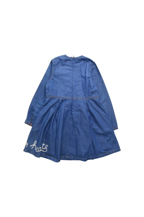 A Blue Long Sleeve Dresses from Oilily in size 4T for girl. (Back View)
