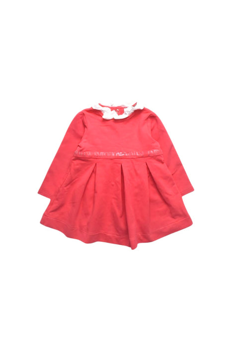 A Red Long Sleeve Dresses from Emporio Armani in size 6-12M for girl. (Front View)