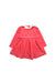 A Red Long Sleeve Dresses from Emporio Armani in size 6-12M for girl. (Front View)