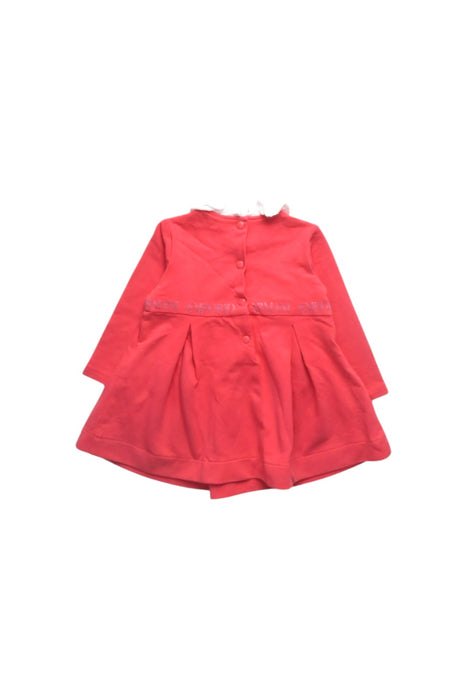 A Red Long Sleeve Dresses from Emporio Armani in size 6-12M for girl. (Back View)