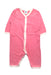 A Pink Long Sleeve Rompers from Petit Bateau in size 0-3M for girl. (Front View)