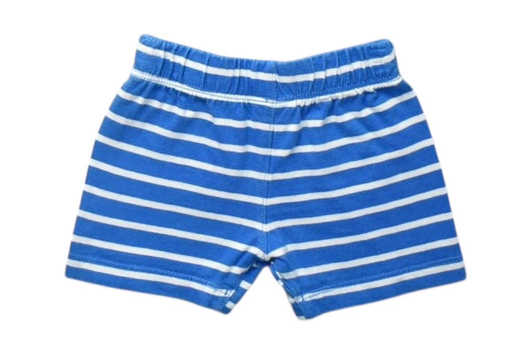 A Blue Shorts from Hanna Andersson in size 0-3M for boy. (Back View)