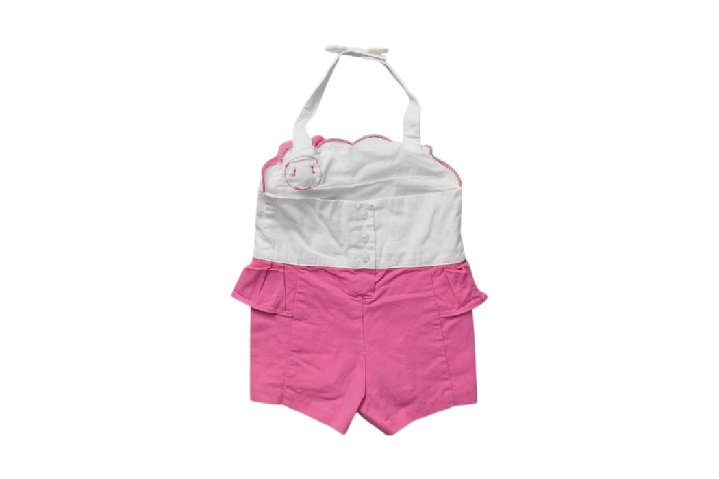 A Pink Sleeveless Rompers from Janie & Jack in size 3-6M for girl. (Back View)