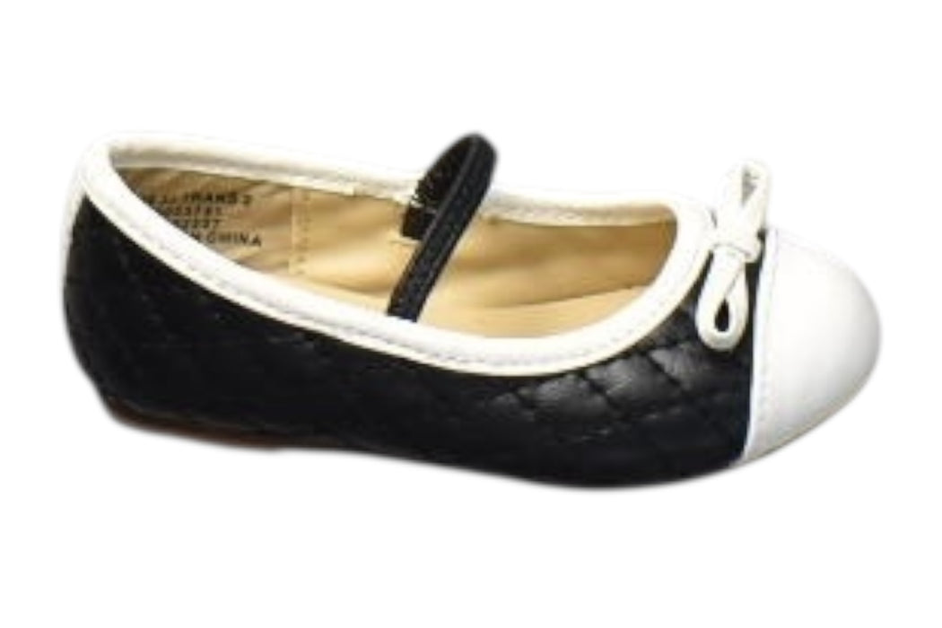 A Black Flats from Janie & Jack in size 18-24M for girl. (Front View)