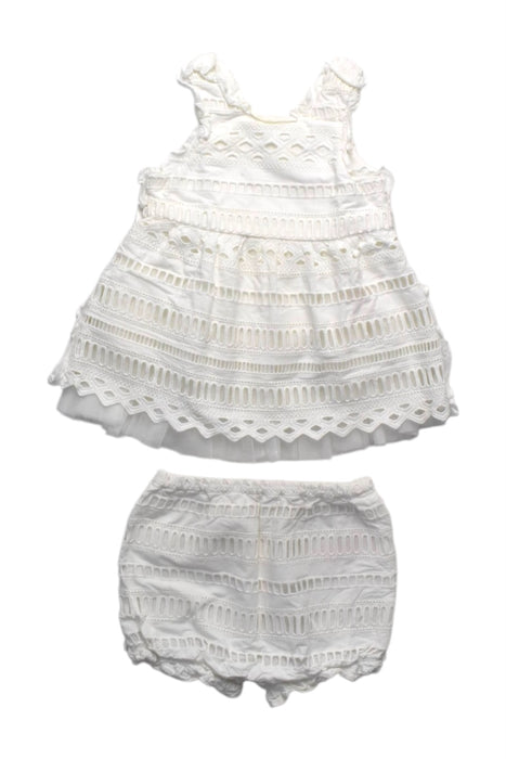 A White Dress Sets from Nicholas & Bears in size 12-18M for girl. (Front View)