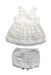 A White Dress Sets from Nicholas & Bears in size 12-18M for girl. (Front View)
