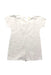 A White Short Sleeve Rompers from Our Mini Nature in size 3T for girl. (Front View)