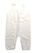 A White Long Overalls from Our Mini Nature in size 4T for girl. (Front View)