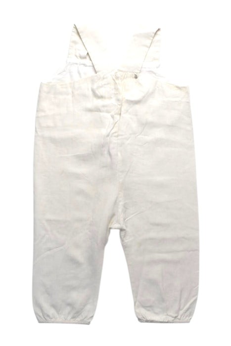 A White Long Overalls from Our Mini Nature in size 4T for girl. (Back View)