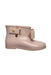 A Pink Rain Boots from Mini Melissa in size 4T for girl. (Front View)